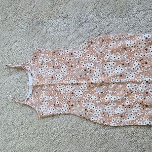 Wild Fable tan, black, and white floral bodycon dress.